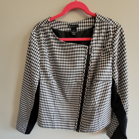 Lane Bryant Houndstooth Jacket Size 2 